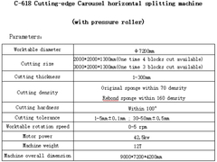 C-618 Macchina di taglio orizzontale carousel di ultima generazione (con rullo a pressione)