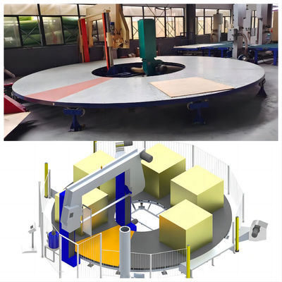 CE Rotation orizzontale 360 taglio macchina di taglio di schiuma macchina di taglio di schiuma tavolo di lavoro rotondo a carosello continuo
